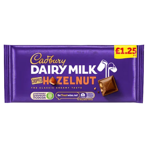 Cadbury Dairy Milk Hazelnut 95g 10/2024 | High Quality Chocolate & Sweets Online - Product Image Cadbury Dairy Milk Hazelnut 95g 10/2024 | High Quality Chocolate & Sweets Online - Product Image